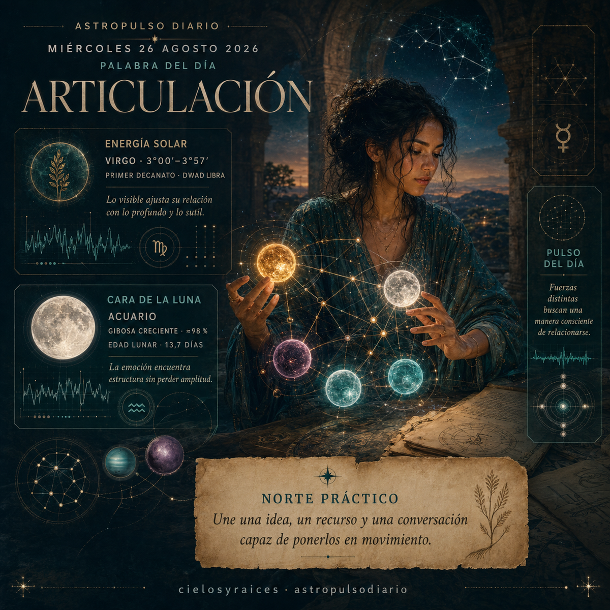 Tránsitos Astrológicos Hoy | 26 agosto 2026 — Articulación