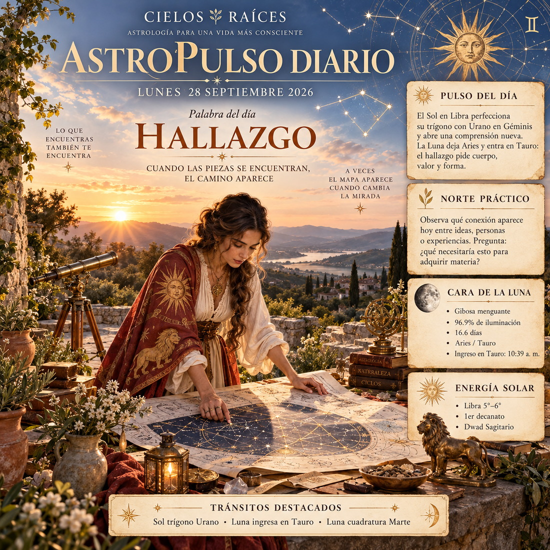 Tránsitos Astrológicos Hoy | 28 septiembre 2026 — Hallazgo