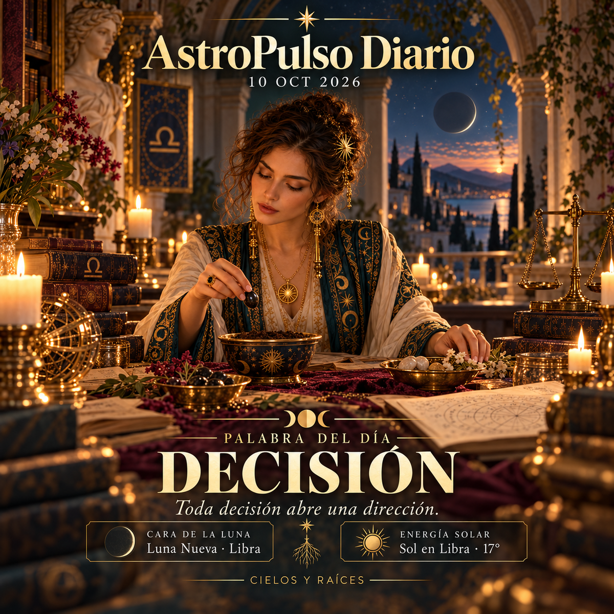 Tránsitos Astrológicos Hoy | 10 de octubre de 2026 — Decisión