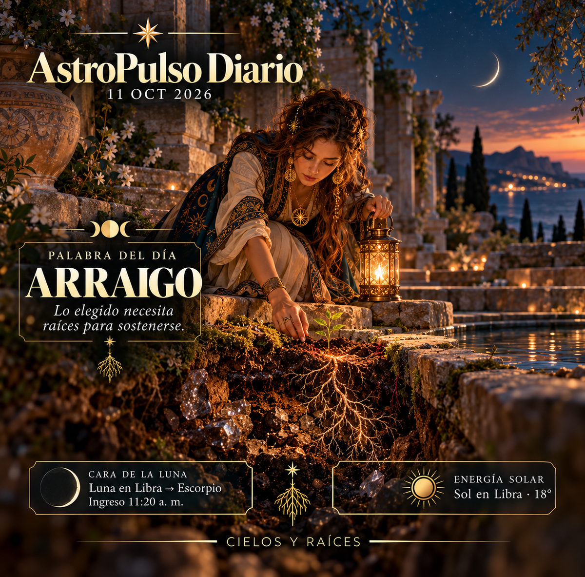 Tránsitos Astrológicos Hoy | 11 de octubre de 2026 — Arraigo
