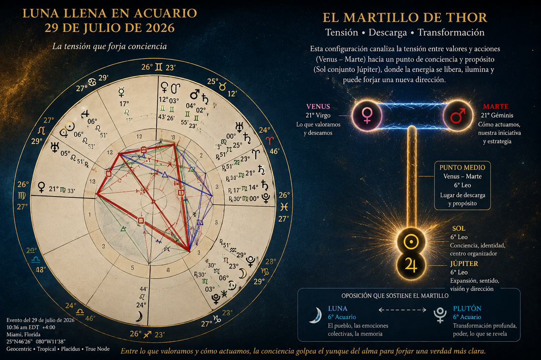 Martillo de Thor — Luna Llena en Acuario a 6°30′